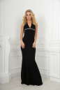 Вечернее платье с расклешённой юбкой черного цвета 480 No0|интернет-магазин vvlen.com