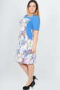 Летнее платье футляр сиреневого с голубым цвета 2335.9 d15 No1|интернет-магазин vvlen.com
