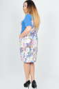 Летнее платье футляр сиреневого с голубым цвета 2335.9 d15 No2|интернет-магазин vvlen.com