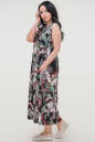 Летнее платье балахон черного с красным цвета 2540.84 No5|интернет-магазин vvlen.com
