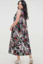 Летнее платье балахон черного с красным цвета 2540.84 No6|интернет-магазин vvlen.com