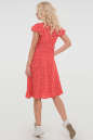 Летнее платье с расклешённой юбкой красного цвета 2560.84 No2|интернет-магазин vvlen.com