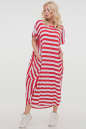 Летнее платье оверсайз красной полоски цвета 2675-1.17 No3|интернет-магазин vvlen.com