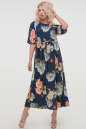 Летнее платье балахон синего тона цвета 2678-2.100 No0|интернет-магазин vvlen.com