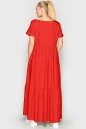 Летнее платье с пышной юбкой кораллового цвета 345 No2|интернет-магазин vvlen.com