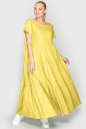 Летнее платье с пышной юбкой желтого цвета 345 No0|интернет-магазин vvlen.com