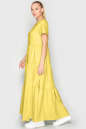 Летнее платье с пышной юбкой желтого цвета 345 No1|интернет-магазин vvlen.com