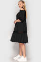 Летнее платье с расклешённой юбкой черного цвета 212 No1|интернет-магазин vvlen.com
