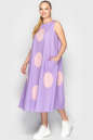 Летнее платье трапеция розового цвета 760 No1|интернет-магазин vvlen.com