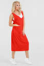 Спортивное платье  кораллового цвета 052 No2|интернет-магазин vvlen.com