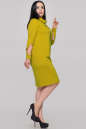 Платье с воротником горчично-оливковое 2889.47 No2|интернет-магазин vvlen.com