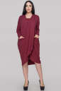 Платье оверсайз бордового цвета 2820.17 No1|интернет-магазин vvlen.com