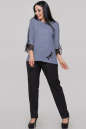 Блуза  серо-голубого цвета 2895.99 No2|интернет-магазин vvlen.com