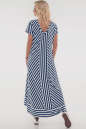 Платье в полоску оверсайз синее с белым 2835-1.17 No2|интернет-магазин vvlen.com