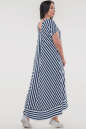 Платье в полоску оверсайз синее с белым 2835-1.17 No5|интернет-магазин vvlen.com