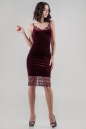 Коктейльное платье-комбинация лилового цвета 2628-1.26 No0|интернет-магазин vvlen.com