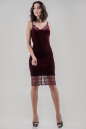 Коктейльное платье-комбинация лилового цвета 2628-1.26 No1|интернет-магазин vvlen.com