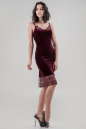 Коктейльное платье-комбинация лилового цвета 2628-1.26 No2|интернет-магазин vvlen.com