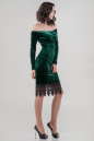 Коктейльное платье футляр темно-зеленого цвета 2624-1.26 No2|интернет-магазин vvlen.com