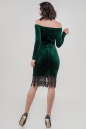 Коктейльное платье футляр темно-зеленого цвета 2624-1.26 No3|интернет-магазин vvlen.com
