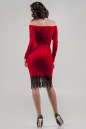 Коктейльное платье футляр красного цвета 2624-1.26 No2|интернет-магазин vvlen.com