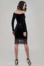 Коктейльное платье футляр черного цвета 2624-1.26 No2|интернет-магазин vvlen.com