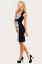 Коктейльное платье футляр черного с белым цвета 1257.2 No2|интернет-магазин vvlen.com