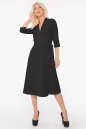 Повседневное платье с расклешённой юбкой черного цвета 2947.132 No0|интернет-магазин vvlen.com