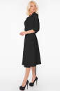 Повседневное платье с расклешённой юбкой черного цвета 2947.132 No1|интернет-магазин vvlen.com
