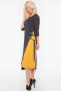 Повседневное платье футляр черное с горчичным цвета 2948.47 No1|интернет-магазин vvlen.com