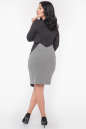 Офисное платье футляр серого с черным цвета 2956.1 No2|интернет-магазин vvlen.com