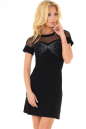 Летнее платье трапеция черного цвета 886.2 No0|интернет-магазин vvlen.com