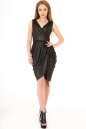 Коктейльное платье с юбкой на запах черного цвета 900.6 No1|интернет-магазин vvlen.com