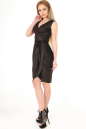 Коктейльное платье с юбкой на запах черного цвета 900.6 No2|интернет-магазин vvlen.com