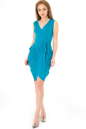 Коктейльное платье с юбкой на запах морской волны цвета 900.6 No1|интернет-магазин vvlen.com