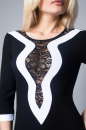 Коктейльное платье футляр черного цвета 1831.1 No2|интернет-магазин vvlen.com