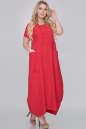 Летнее платье  мешок красного цвета 2915.130 No4|интернет-магазин vvlen.com