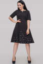 Коктейльное платье с расклешённой юбкой черного цвета 501.27|интернет-магазин vvlen.com