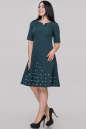 Коктейльное платье с расклешённой юбкой темно-зеленого цвета 501.27 No0|интернет-магазин vvlen.com