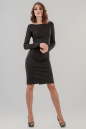 Коктейльное платье футляр черного цвета 2631.47|интернет-магазин vvlen.com
