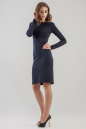 Коктейльное платье футляр темно-синего цвета 2631.47 No1|интернет-магазин vvlen.com