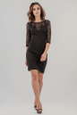 Коктейльное платье футляр черного цвета 2630.47 No0|интернет-магазин vvlen.com