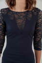 Коктейльное платье футляр синего цвета 2630.47 No3|интернет-магазин vvlen.com
