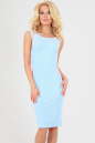 Летнее платье футляр голубого цвета 1792.2|интернет-магазин vvlen.com
