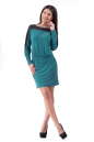 Повседневное платье футляр бирюзового цвета 2117.56 No1|интернет-магазин vvlen.com