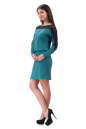 Повседневное платье футляр бирюзового цвета 2117.56 No2|интернет-магазин vvlen.com