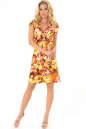 Летнее платье трапеция оранжевого цвета 1306.17|интернет-магазин vvlen.com