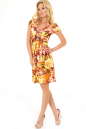 Летнее платье трапеция оранжевого цвета 1306.17 No1|интернет-магазин vvlen.com