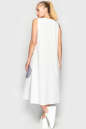 Летнее платье трапеция белый с серым цвета 760 No2|интернет-магазин vvlen.com