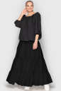 Летнее юбка расклешенная черного цвета 758 No3|интернет-магазин vvlen.com